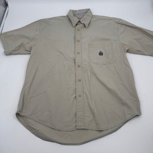 Vintage Bugle Boy Company Button Up Shirt Short Sleeve Casual‎ Top Size Large - Picture 1 of 10
